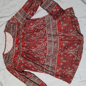 Long Sleeve Paisley Tunic